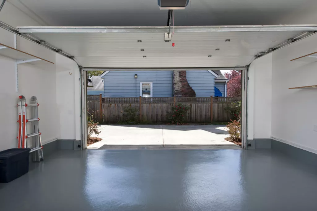 Open garage door that was meant to be closed